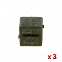 3 Pcs Bosch Mini Relays 0332209216 - 32 Ohm Rated Current 20A Voltage 24V