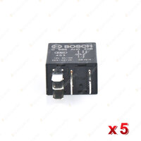 5 Pcs Bosch Main Relays 0986AH0308 - 5 Pin Rated Current 30A Voltage 12V