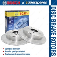 2 x Bosch Rear Disc Brake Rotors for Ford Fairlane Fairmont Falcon LTD AU1