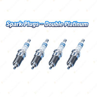 4x Bosch Double Platinum Spark Plugs for Saab 900I II 9-3 Coupe 9400