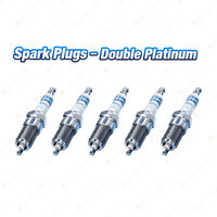 5x Bosch Double Platinum Spark Plugs for Volkswagen Bora 1J Golf IV Passat 3B3