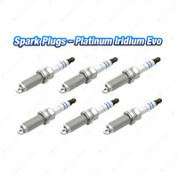 6 x Bosch Platinum Iridium Evo Spark Plug for Land Rover Range Rover Sport Velar