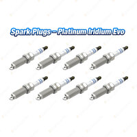 8 x Bosch Platinum Iridium Evo Spark Plug for Jaguar F-Pace X761 F-Type X152