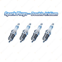 4 x Bosch Double Iridium Spark Plugs for Ford Falcon FG X 4Cyl 2.0L Sedan 12-16