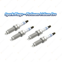 4 x Bosch Platinum Iridium Evo Spark Plugs for Audi A1 A3 A4 A5 A6 A7 Q2 Q5 TT