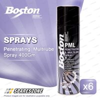 6 x Boston Penetrating Multilube Sprays 400 Gram Versatile Lubricant Protectant