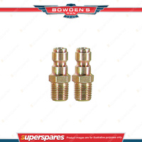 2 x Bowden's Own Snow Blow Cannon 1/4 Quick Connect Male Fitting Adapters