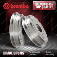 2x Rear Brembo Brake Drums for Isuzu D-MAX I 3.0 TFR85 102KW 254.1mm Diameter