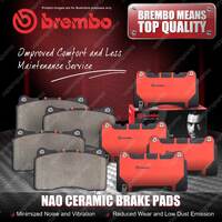 8x Brembo F+R NAO Ceramic Brake Pads for Mercedes Benz Saloon W123 SL R107 C107