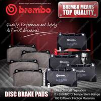 8Pcs Brembo Front & Rear Disc Brake Pads for Abarth 500 595 695 C 312 2008 - On