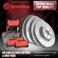 F+R Brembo UV Disc Rotors & NAO Brake Pads for Mercedes Benz R 63 AMG W251 V251