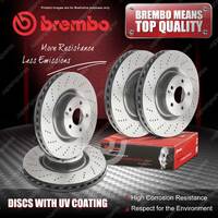 4x Brembo F+R UV Brake Rotors for Mercedes-Benz GL-Class X166 350 400 450 500