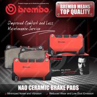 4pcs Front Brembo NAO Ceramic Brake Pads for Cadillac SRX 2.8L 3.0L 3.6L 3.8L