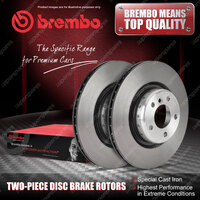 2x Rear Brembo Co-cast Disc Brake Rotors for Mercedes Benz C-Class A C S W 205