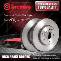 2x Rear Brembo Disc Brake Rotors for Audi A4 8D2 Avant 8D5 B5 W/O ABS Ring