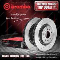 2x Front Brembo UV Coated Disc Brake Rotors for Lexus GS F URL10 RC USC10