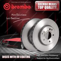 2x Rear Brembo UV Coated Disc Brake Rotors for Mercedes Benz Viano Vito W639