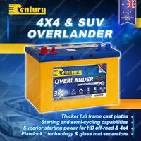 Century Overlander 4X4 Battery for Isuzu D-Max Mu Vehicross Wizard