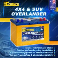 Century Overlander 4X4 Battery for Morgan Plus Eight 3.9 Petrol Convertible 47A