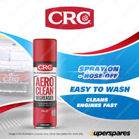 1 x CRC Aeroclean Degreaser 400g Aerosol Spray - Engines Auto Parts Cleaner