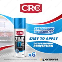 6 x CRC Zinc It 350g Aerosol Galvanic Rust Protective Corrosion Protection