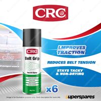 6 x CRC Belt Grip 400g / 575ml for Industrial Belt Flat Round and V-belt