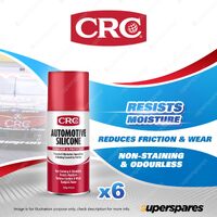 6 x CRC Automotive Silicone Lubricant Protectant Spary 300g/450ml