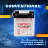 Katana Sports Battery - 108CCA 12Ah for Benelli 4 Zyl SS Tornado Motorcycle