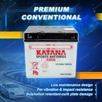 Katana Sports Battery - 12V 180CCA 30Ah 20HR for Bolens Corporation G11 LT G8