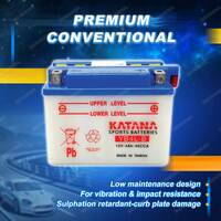 Katana Sports Battery - 12V 45CCA 4Ah for Kawasaki KL KLA KMX KR Motorcycle