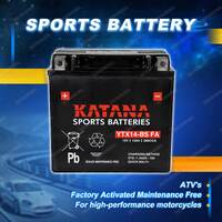 Katana Sports Battery - 12V 200CCA 12Ah for Suzuki Various Models Motorcycle