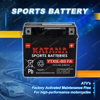 Katana Sports Battery - 12V 80CCA 4Ah for Guangzhou Huanan Fyt3A Motorcycle