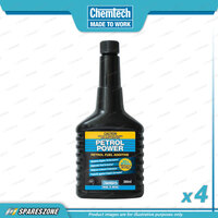 4 x Chemtech Petrol Power Petrol Fuel Additive 300ML Injector Cleaner