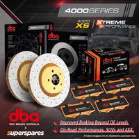 DBA Front 4000 XS Gold Brake Rotors & Xtreme Pads for Mazda MX-5 I NA 1.8L 96KW