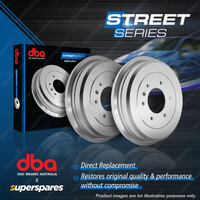2x DBA Rear Street Series Brake Drums for Smart Fortwo 451 1.0L 01/2007-On