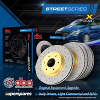 DBA Front + Rear Street Series Drilled Brake Rotors for Pontiac G8 GXP 6.2L 2009