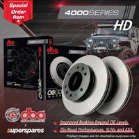 DBA Rear 4000 Heavy Duty Disc Brake Rotors for Abarth 124 Spider 1.4L Turbo