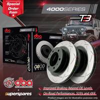 DBA Rear 4000 T3 Slotted Disc Brake Rotors for Dodge RAM 1500 Durango 02-on