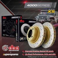 DBA Rear 4000 Drilled Brake Rotors for Nissan 300ZX Skyline R32 R34 297mm Disc