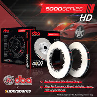 2x DBA Front 5000 Series Disc Brake Rotors for Audi A4 RS4 A5 RS5 R8 8T 8F 1LM
