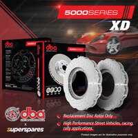 2x DBA Front 5000 Wave XD Disc Rotors for Audi A3 S3 8V Series 2.5L Turbo 15-17