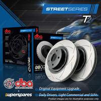 DBA Street Series Slotted Rear Disc Brake Rotors for DS DS3 Dsports 1.6L 121kW