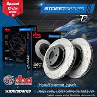 DBA Slotted Front Disc Brake Rotors for DS DS3 Dsports 1.6L 121kW Diameter 266mm