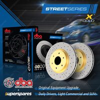 DBA Drilled Rear Disc Brake Rotors for Holden Commodore VB VC VH VK VL VN VP VR