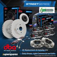 DBA Front Brake Rotors Pads Calipers Hoses for Holden Commodore VE Caprice WM