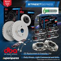 DBA Front Brake Rotors Pads Calipers Hoses Kit for Holden Commodore VE 355mm