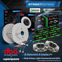 DBA Street Front Disc Brake Rotors Pads Calipers Hoses Kit for Ford Falcon BA