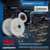 DBA Street Rear Disc Brake Rotors Pads Hoses for Toyota Corolla ZRE182R ZRE182