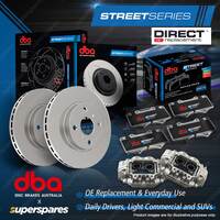 DBA Street Front Disc Brake Rotors Pads Calipers Kit for Nissan Patrol GQ Y60