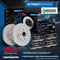 DBA Street Rear Disc Brake Rotors Pads for Ford Falcon XR6 XR8 Fairmont BA BF